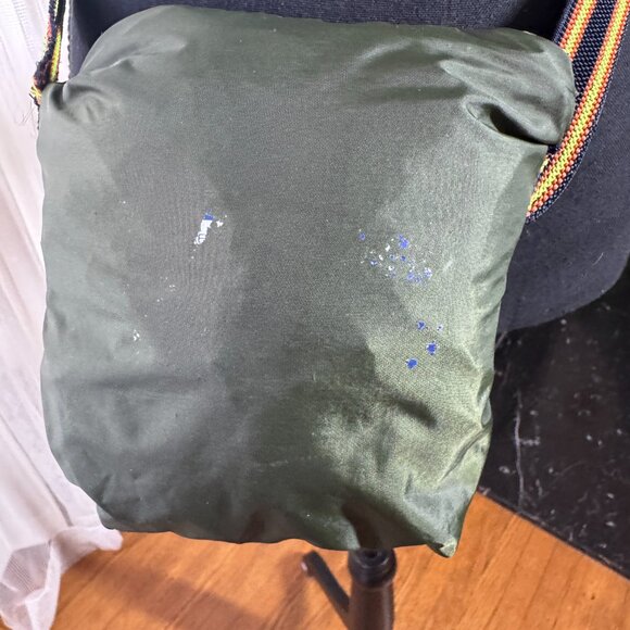 Vintage 80s K-Way windbreaker, forest green, fanny pack convertible, size 6/8 - Picture 13 of 16